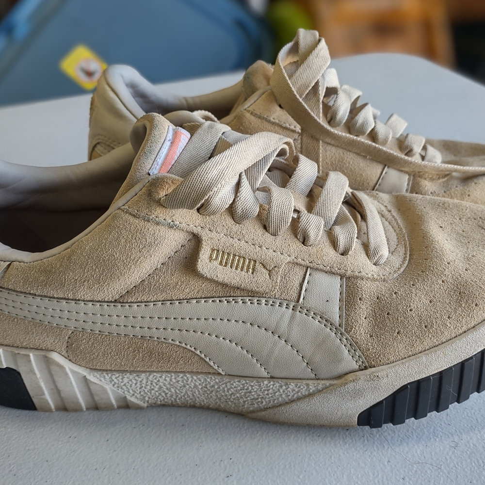 Puma Women's Cali Tan Suede Sneakers Size 8.5